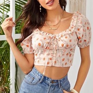 Floral crop top